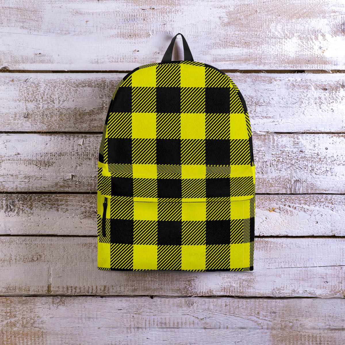 Yellow Plaid Backpack-grizzshop