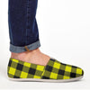 Yellow Plaid Canvas Shoes-grizzshop