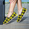 Yellow Plaid Canvas Shoes-grizzshop