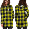 Yellow Plaid Hoodie Dress-grizzshop