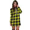 Yellow Plaid Hoodie Dress-grizzshop