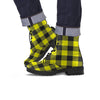 Yellow Plaid Men's Boots-grizzshop