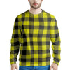 Yellow Plaid Men's Sweatshirt-grizzshop