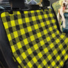 Yellow Plaid Pet Car Seat Cover-grizzshop