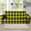 Yellow Plaid Sofa Cover-grizzshop