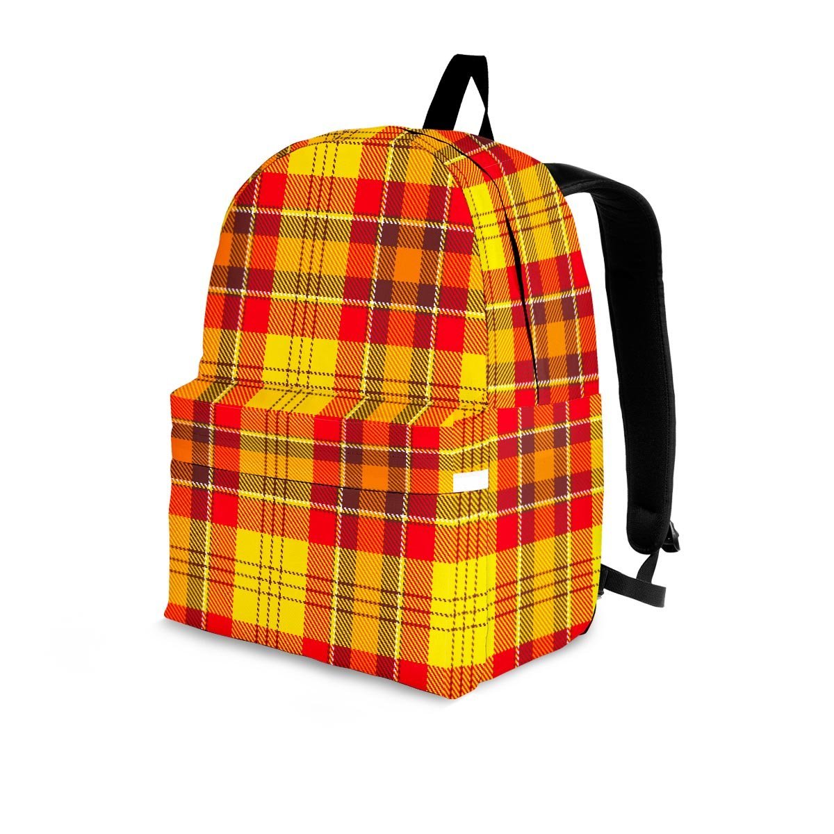Yellow Plaid Tartan Backpack-grizzshop