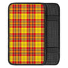 Yellow Plaid Tartan Car Console Cover-grizzshop