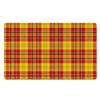 Yellow Plaid Tartan Door Mat-grizzshop