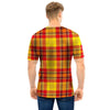 Yellow Plaid Tartan Men T Shirt-grizzshop