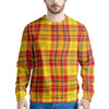 Yellow Plaid Tartan Men's Sweatshirt-grizzshop