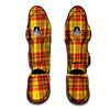 Yellow Plaid Tartan Muay Thai Shin Guard-grizzshop