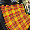 Yellow Plaid Tartan Pet Car Seat Cover-grizzshop
