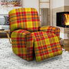 Yellow Plaid Tartan Recliner Cover-grizzshop