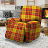 Yellow Plaid Tartan Recliner Cover-grizzshop