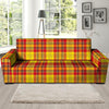 Yellow Plaid Tartan Sofa Cover-grizzshop