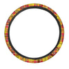 Yellow Plaid Tartan Steering Wheel Cover-grizzshop