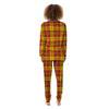 Yellow Plaid Tartan Women's Pajamas-grizzshop