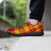 Yellow Plaid Tartan Women's Sneakers-grizzshop