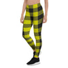 Yellow Plaid Women's Leggings-grizzshop