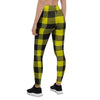 Yellow Plaid Women's Leggings-grizzshop