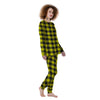 Yellow Plaid Women's Pajamas-grizzshop