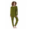 Yellow Plaid Women's Pajamas-grizzshop