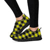 Yellow Plaid Women's Sneakers-grizzshop