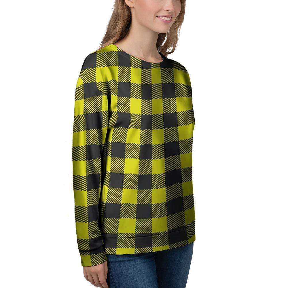 Yellow Plaid Women's Sweatshirt-grizzshop