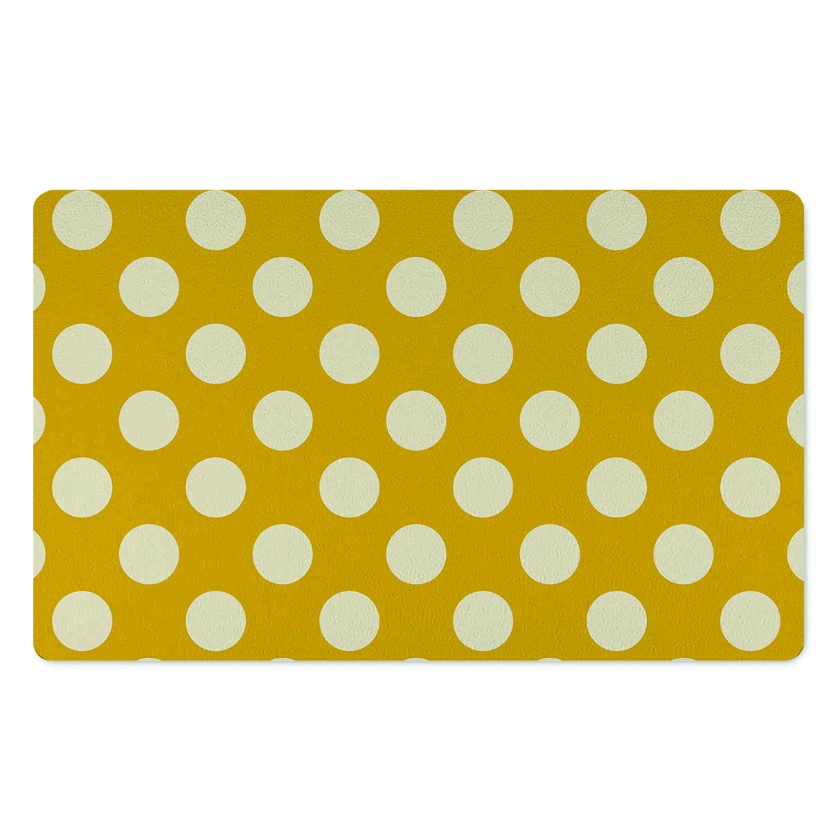 Yellow Polka Dot Door Mat-grizzshop