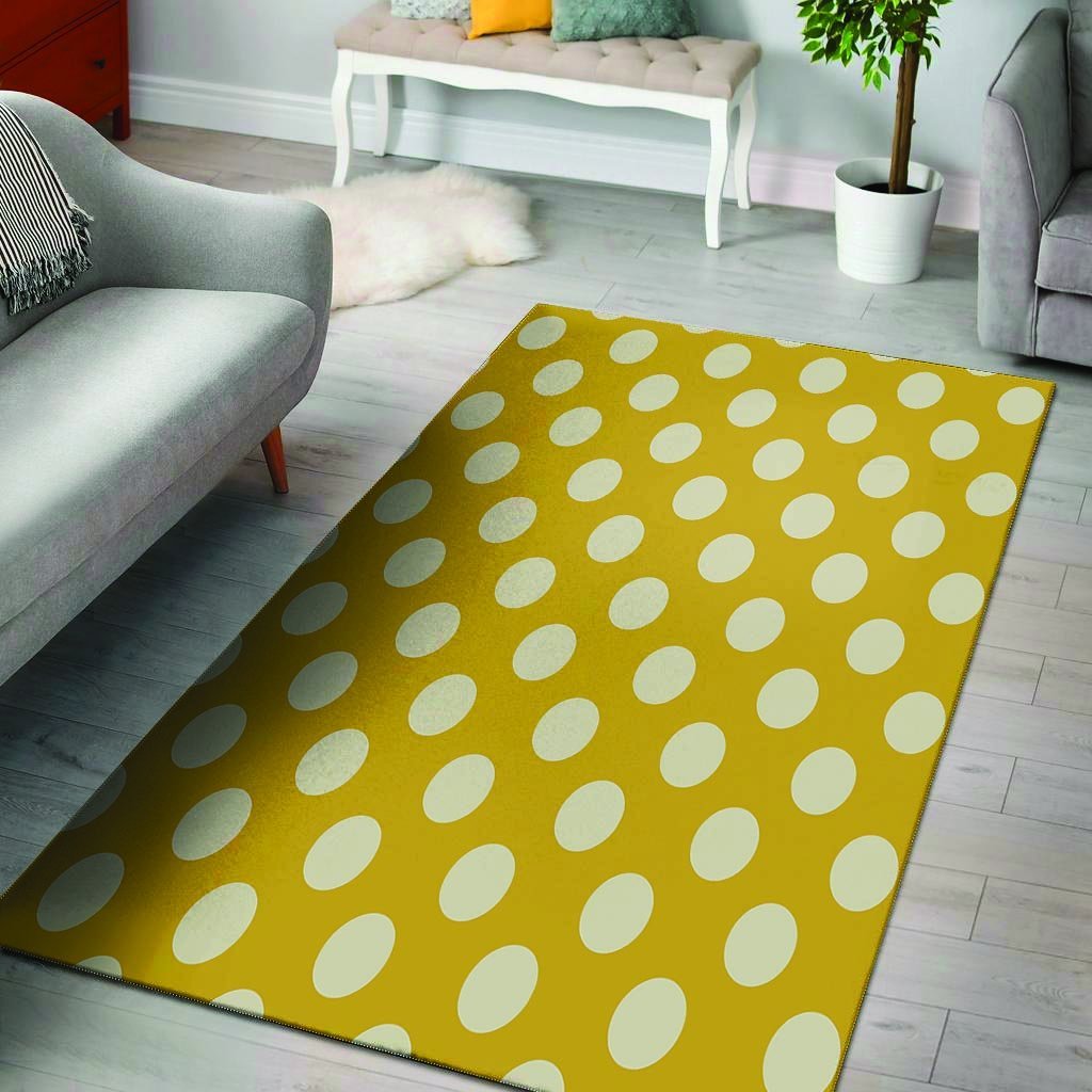 Yellow Polka Dot Floor Mat-grizzshop