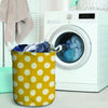 Yellow Polka Dot Laundry Basket-grizzshop