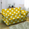 Yellow Polka Dot Loveseat Cover-grizzshop