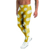 Yellow Polka Dot Men's Leggings-grizzshop