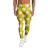 Yellow Polka Dot Men's Leggings-grizzshop