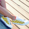 Yellow Polka Dot Men's Low Top Shoes-grizzshop