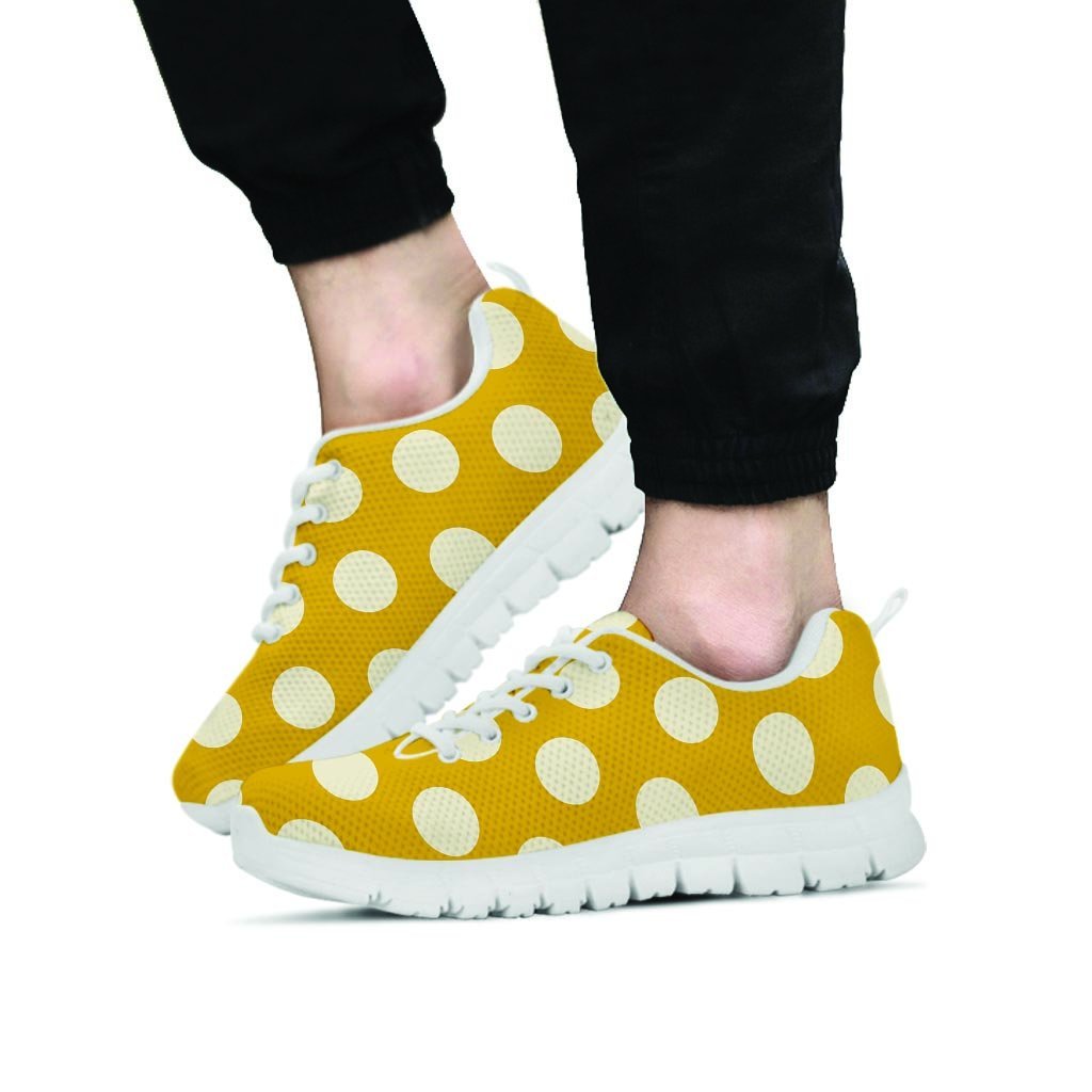 Yellow Polka Dot Men's Sneakers-grizzshop