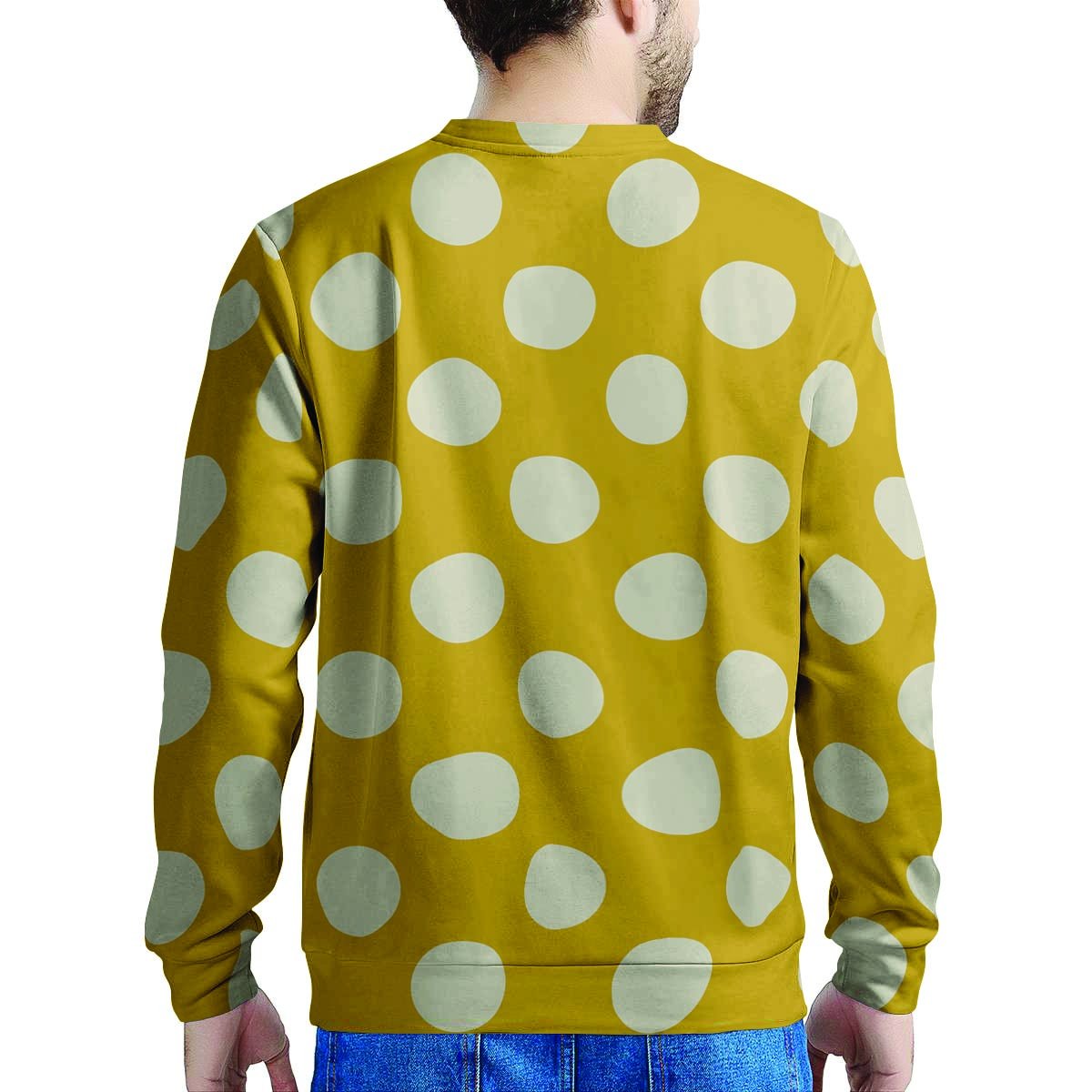 Yellow Polka Dot Men's Sweatshirt-grizzshop