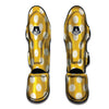 Yellow Polka Dot Muay Thai Shin Guard-grizzshop