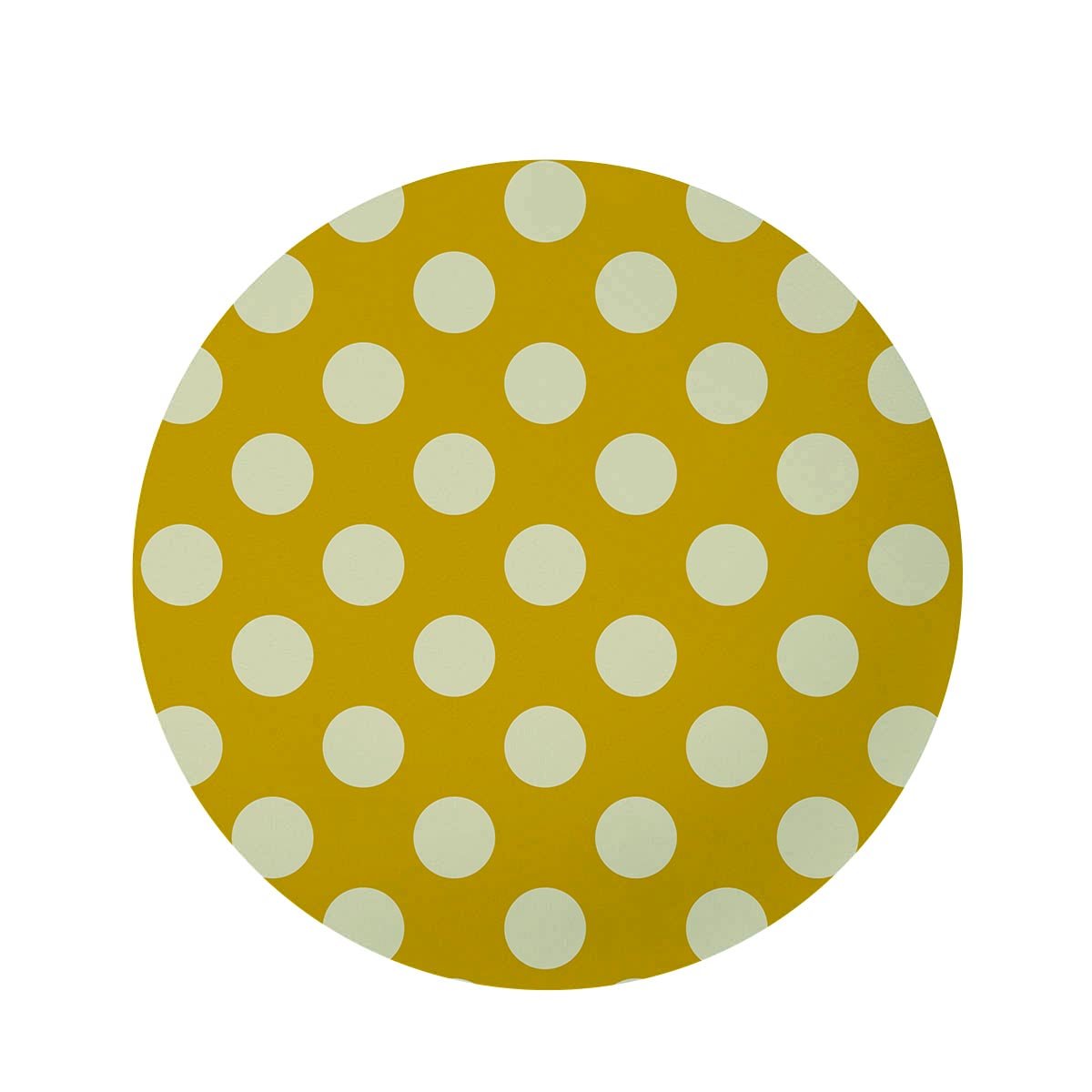 Yellow Polka Dot Round Rug-grizzshop
