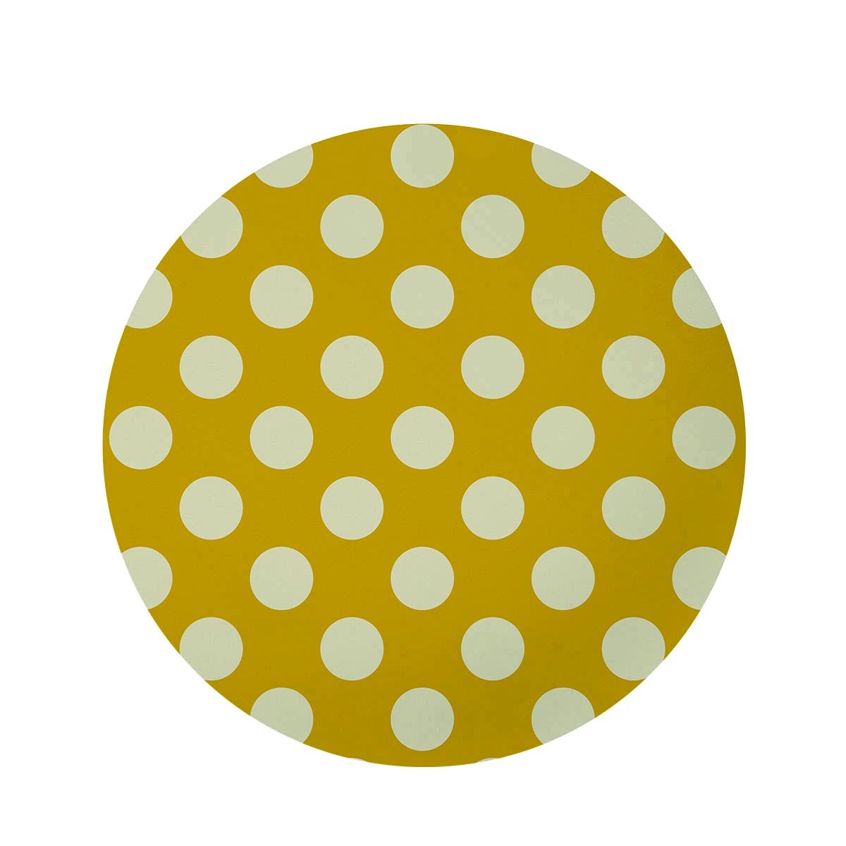 Yellow Polka Dot Round Rug-grizzshop