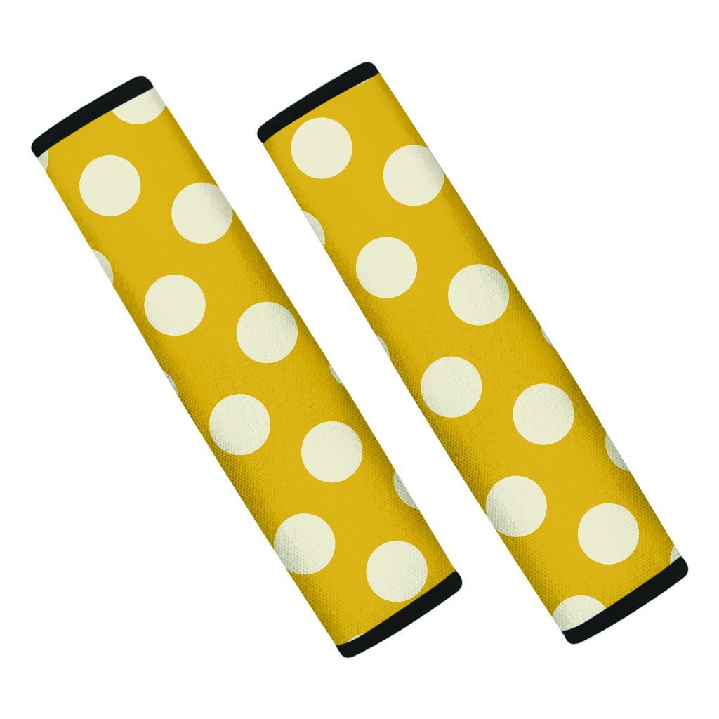 Yellow Polka Dot Seat Belt Cover-grizzshop