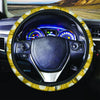 Yellow Polka Dot Steering Wheel Cover-grizzshop