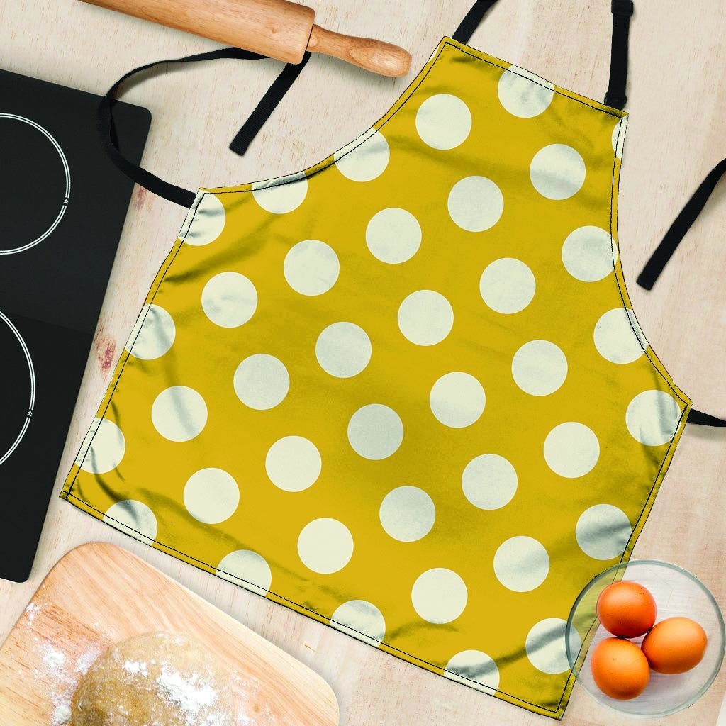 Yellow Polka Dot Women's Apron-grizzshop