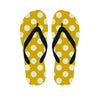 Yellow Polka Dot Women's Flip Flops-grizzshop
