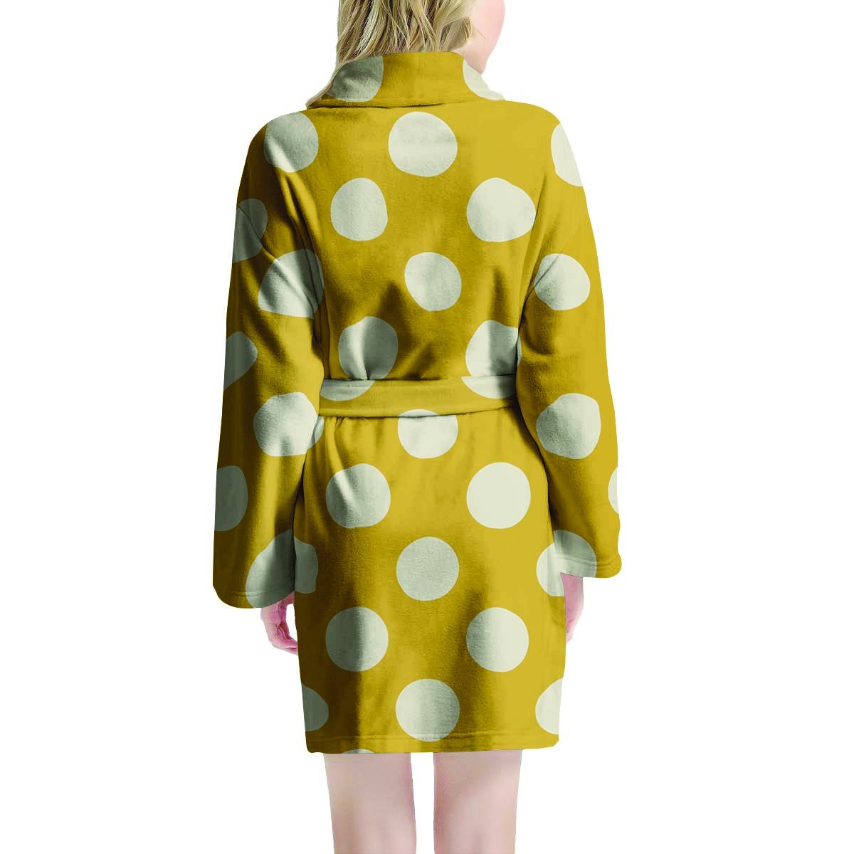 Yellow Polka Dot Women's Robe-grizzshop