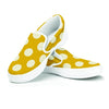 Yellow Polka Dot Women's Slip On Sneakers-grizzshop
