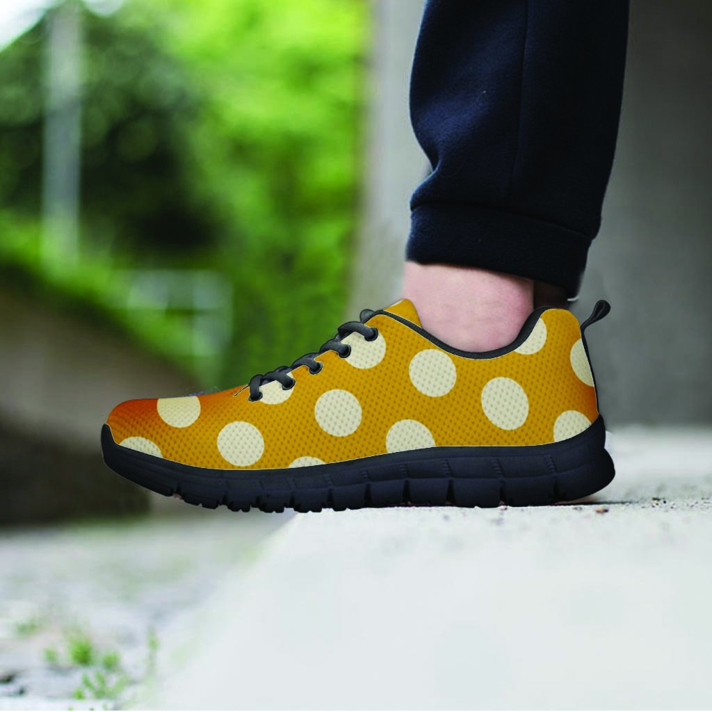 Yellow Polka Dot Women's Sneakers-grizzshop