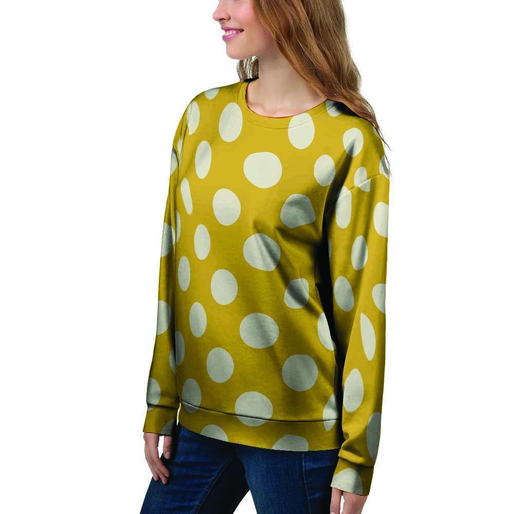 Yellow Polka Dot Women's Sweatshirt-grizzshop