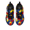 Yellow Red And Blue Camouflage Print Black Sneaker-grizzshop