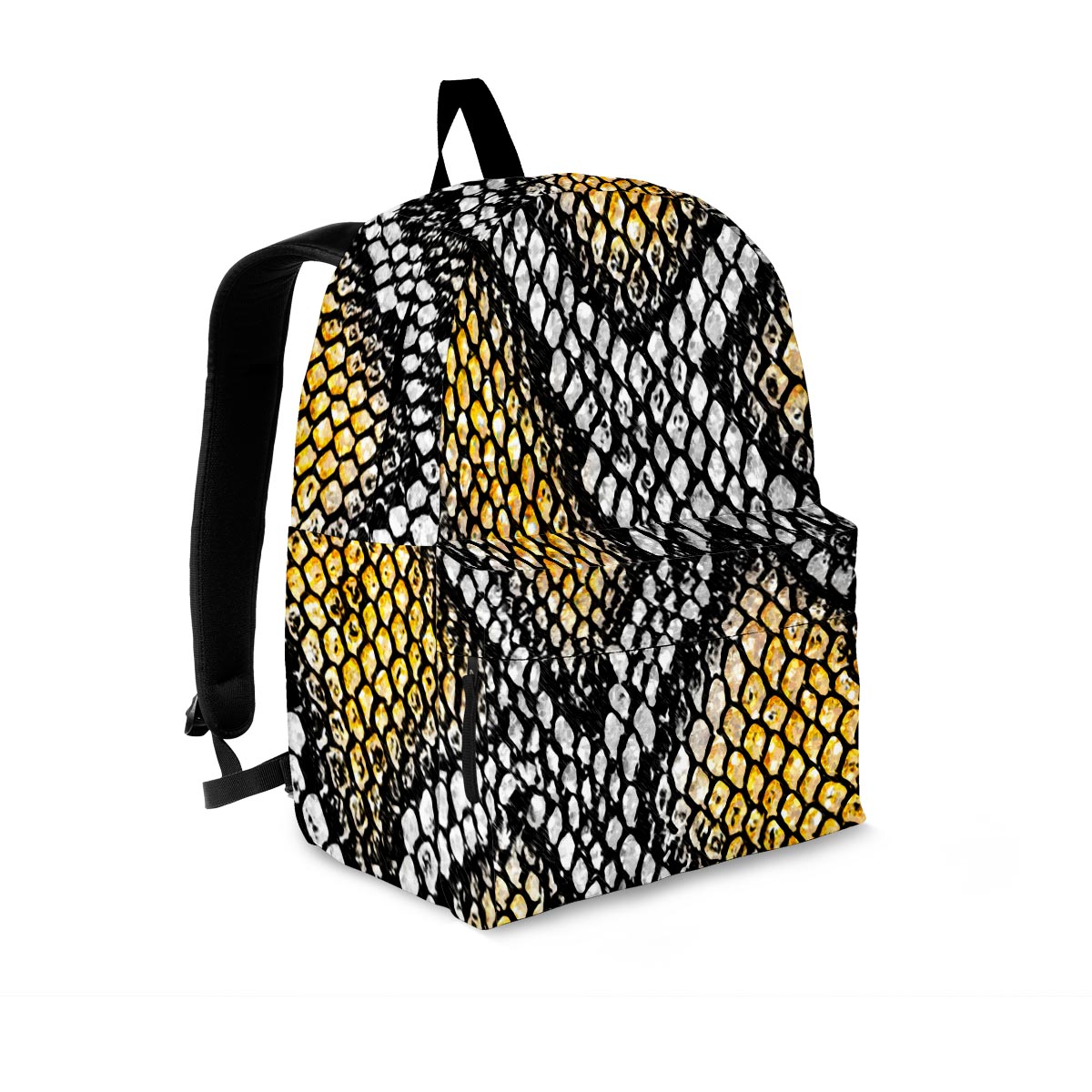 Yellow Snakeskin print Backpack-grizzshop
